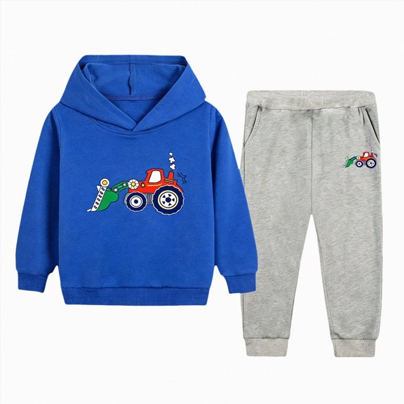 Baby Boy Clothes Long Sleeve Sweatshirt and Sweatpants Fall Winter Sweatsuit Set,baby sweatsuit Blue 7-8 Years