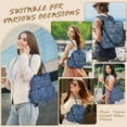 thumbnail image 7 of Backpack Purse for Women, PU Leather Backpack Purse, Waterproof Anti-Theft Women Backpack, Fashion Multi-Pocket Shoulder Bag Handbag With Clutch（Blue）, 7 of 7