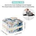 thumbnail image 4 of PhooArto Small Jewellery Box, Vintage Map Seahorse Seastar Portable Travel Mini Jewelry Case for Women Leather Ring Organizer, 4 of 5