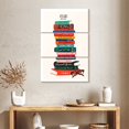 thumbnail image 2 of Elephant Stock Read More Book Stack Wall Art - Vertical Multi Panel Canvas - Living Room Wall Decor - Pop Culture Multi Panel - Orange And Black Decor - 24" x 38", 2 of 8