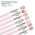 thumbnail image 1 of Kit de 5/7 pinceles para decoración de uñas, pinceles para pintar, pinceles de gel, bolígrafos de dibujo, pinceles de tira para uñas, herramientas profesionales para diseño de uñas, bricolaje, ROSA, 1 of 4