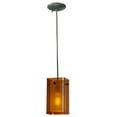 thumbnail image 3 of Meyda Tiffany 111293 5" Square Quadrato Amber Mini Pendant - Medium Amber, 3 of 5