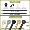 thumbnail image 6 of Black Adjustable Curtain Rods for Windows:Farmhouse Heavy Duty Curtain Rod for Bedroom Living Room,Boho Decorative Rustic Drapery Rods with Vintage Coastal Finials,Matte Black 2 Pack 18-45", 6 of 8