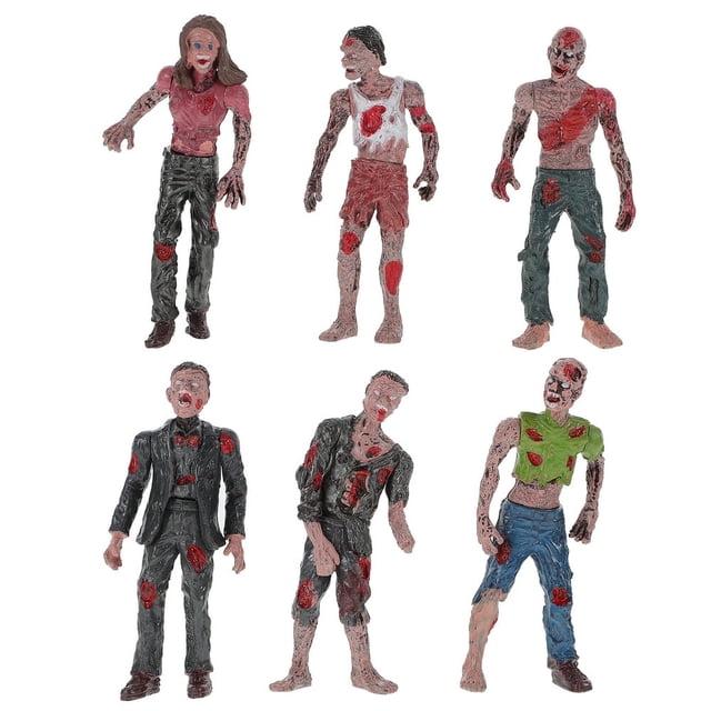 LEEYNEER Rhewides Dolls Action Figures Toys 6Pcs- Terror Toys Action Joints Miniature Model Walking Dead Corpse- Gift for Decorating Rooms Desk Bookshelf Cake Topper