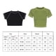 thumbnail image 5 of Camiseta corta con cuello redondo y mangas cortas con estampado de letras de mariposas Camiseta corta con estampado de letras de mariposas Diseño de última generación, 5 of 7