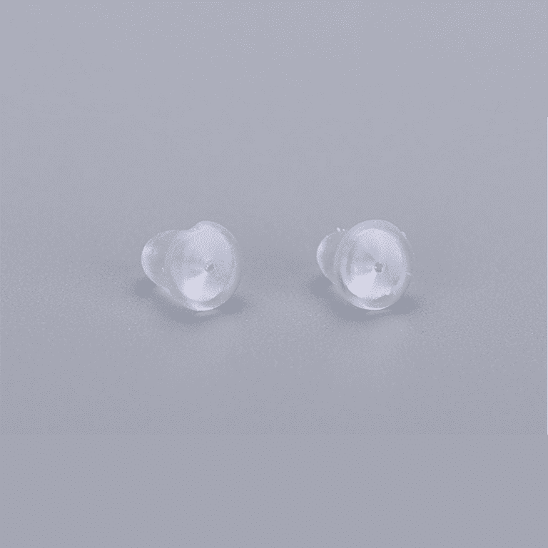 Silicone Earring Backs For Studs Half Round Hypoallergenic - Temu