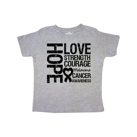 

Inktastic Melanoma Cancer Hope Love Strength Gift Toddler Boy or Toddler Girl T-Shirt