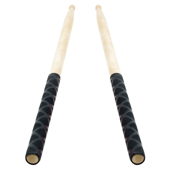 2Pcs Drum Grips Drumsticks Anti-Slip Sweat Absorbed Grip For 7A 5A 5B 7B Black