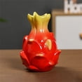 thumbnail image 2 of Pitaya Vase for Flowers, Decorative Ceramic Fruit Vase, Fruit Flower Pot, Fruit Shaped Planter Pot for Table Centerpiece, Home, Coffee Table, Office, Garden, Balcony, Kitchen, Spring Decor,, 2 of 8