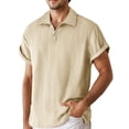 thumbnail image 3 of Short Sleeve Polo Shirts for Men Summer Casual Relaxed Fit Knit Textured Eyelet Breathable Tshirts Work Shirts, 3 of 9