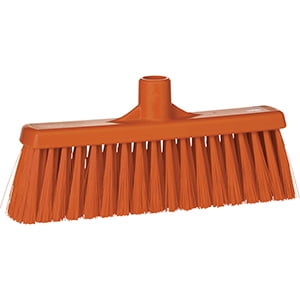 Vikan 12" Upright Broom- Medium - Orange (3 Units)