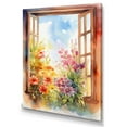 thumbnail image 2 of DESIGN ART Designart "Window Of Floral Blooms Iv" Floral Window Wall Decor 30 in. wide x 40 in. high, 2 of 5