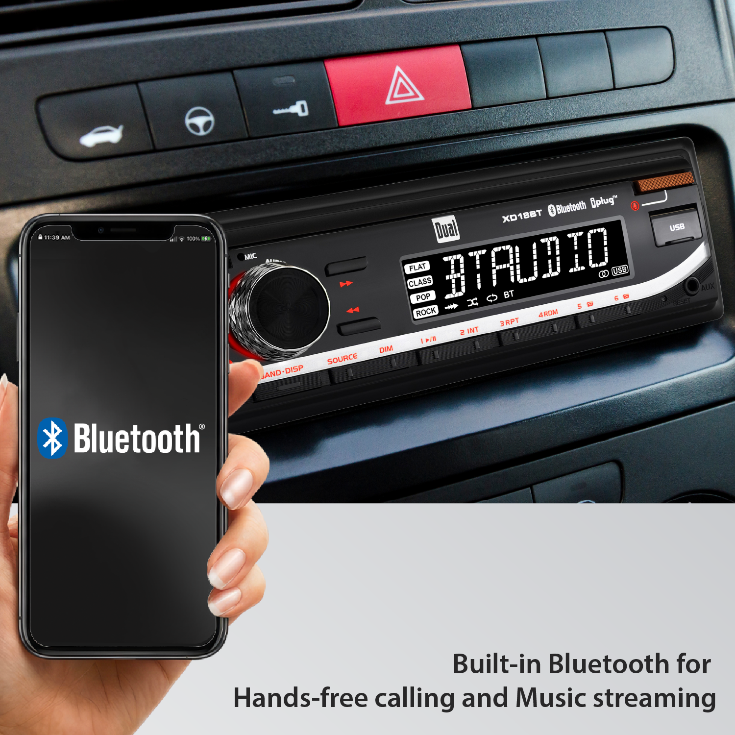 Dual XD18BT Single Din Car Stereo with Bluetooth photo 2