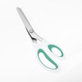 thumbnail image 3 of Uxcell Sewing Scissors Stainless Steel Serrated Craft Shears White Green, 3 of 6