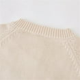 thumbnail image 6 of Coerni kids Baby Sweater Cardigan Jacquard Cable Knit Long Sleeve Cardigan for Baby Girl Button Up Spring Coat Top, 6 of 9