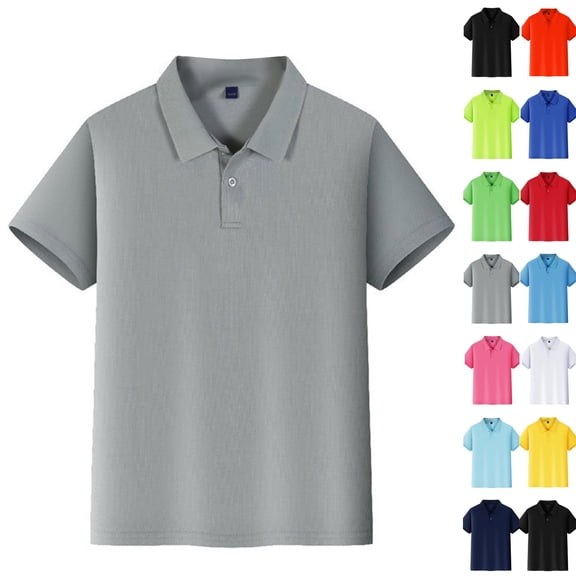 Girls Short Sleeve Golf Polo Shirts Quick Dry Athletic Tops for Girls Back to School,Gray,5-6 Years