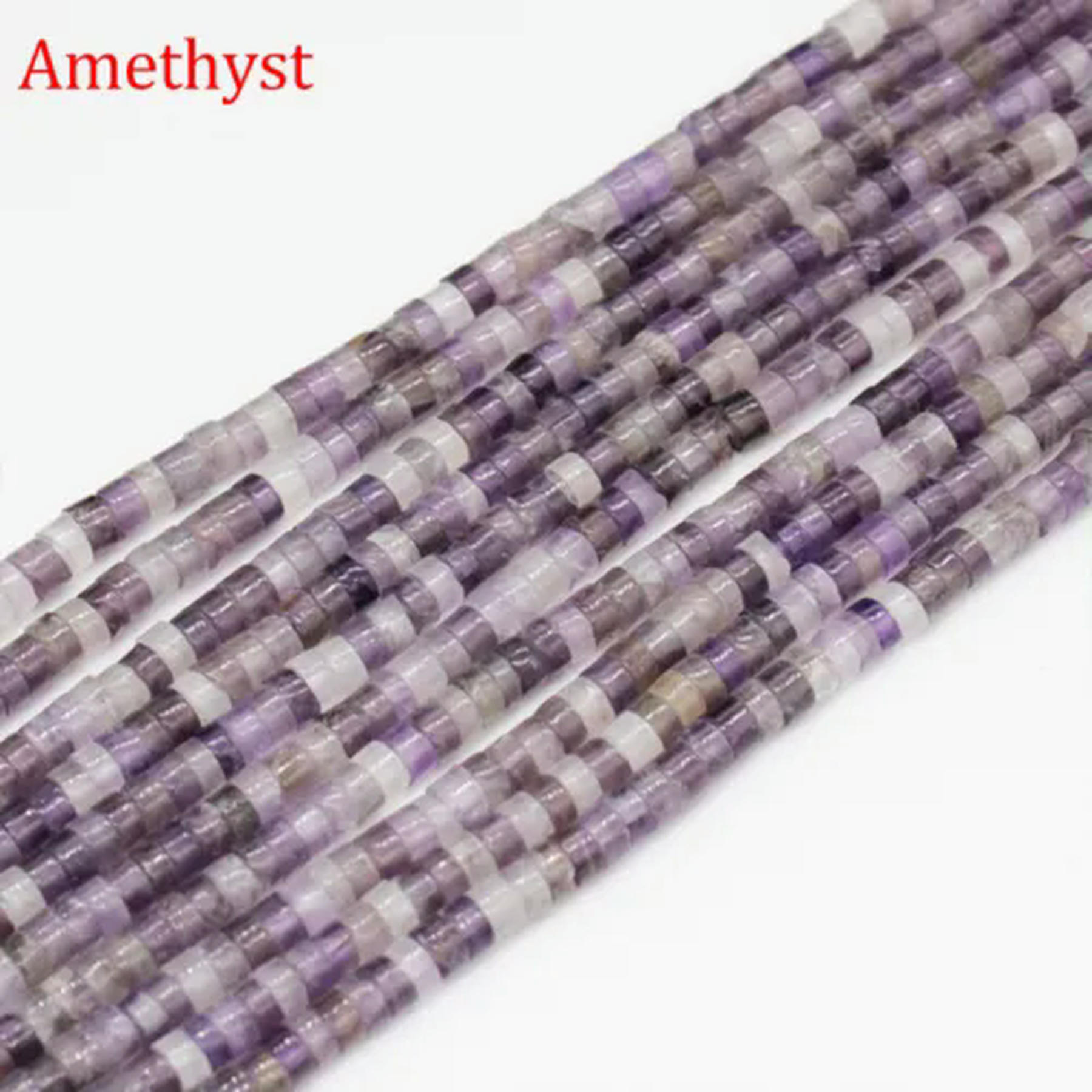 2x4mm Assorted Gemstones Rondelle Crystal Spacer Loose Beads for Jewelry Making