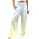 thumbnail image 1 of Pantalones anchos de cintura alta elástica con estampado veraniego para mujer: estampado digital por pulverización, cintura alta de tres cortes, pierna ligeramente ajustada, bolsillos ocultos., 1 of 5