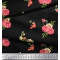 thumbnail image 2 of Soimoi Blue Georgette Viscose Fabric Fruits Printed Fabric 1 Yard 42 Inch Wide, 2 of 3