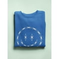 thumbnail image 3 of Smiling Barb Wire Face Sweatshirt Women -Image by Shutterstock, Female Large, 3 of 4