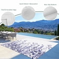 thumbnail image 3 of Purple Spring Floral Outdoor Rug for Patio/Deck/Porch, Non-Slip Large Area Rug 5 x 8 Ft, Watercolor Elegant Pastoral Flowers Indoor Outdoor Rugs Washable Area Rugs, Camping Rug Carpet Runner, 3 of 8