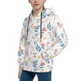 thumbnail image 2 of KLL Unisex Kids Boys Girls Hooded Pocket Pullover Hoodies-Tulips Flowers, 2 of 5