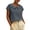 Gray, variant on Summer Tops for Women 2026 Trendy Classic Casual Short Sleeve Sweetheart Circle Tops - Button Front for Everyday Beige M