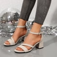 thumbnail image 5 of IEMIEMIEM Women's Sandals Low Chunky Block Heels 2026 Dressy Arch Support Open Toe Ankle Strap Summer Casual Wide Width Comfot Sandals Non Slip Walking Pump Shoes Beige 7.5 Wide, 5 of 9