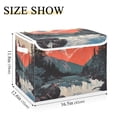 thumbnail image 5 of Yayeee Collapsible Cube Storage Bin with Lid Fabric Closet Decorative Basket with Handles, Mountains at Dawn, 5 of 7