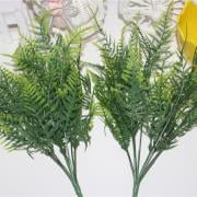 Artificial Floral Jeobest Artificial Plastic Plants - 2PCS Plastic Green 7 Stems Artificial Plants Asparagus Fern Grass Bushes Flower Home Garden Decoration Floral Accessories MZ ()