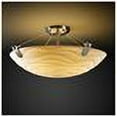 thumbnail image 2 of Justice Design PNA-9611-35-WAVE-MBLK Porcelina U-Clips - 3 Light Semi-Flush Mount Round Bowl with Waves Faux Porcelain Shade Matte Black Incandescent Dark Bronze Finish, 2 of 2
