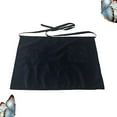 thumbnail image 6 of Yuangui Half-length Working Apron Waist Apron Short Serving Aprons with Pockets Waiter Waitress Workwear (Black Polyester Cotton Material), 6 of 11