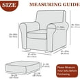 thumbnail image 2 of Spandex Stretch 2 Pieces Armchair Cover Super Soft Armchair Slipcovers Water Repellent Couch Covers Sofa Chair Cover for Living Room Furniture Protector Washable(White), 2 of 14