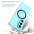 thumbnail image 2 of Allytechgroup Magnetic Case for Samsung Galaxy Z Fold 4, Support Wireless Charging Slim Lightweight Non-Slip Glossy Back Cover Shock-Absorbent Anti-Scratch PC Shell for Women Men, Lightblue, 2 of 9