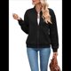 thumbnail image 1 of Chaqueta Informal de Mujer con Cuello Alto y Cremallera, Ideal para Otoño. Conjuntos con Bolsillos. Negro L, 1 of 10