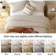 thumbnail image 3 of Oversized Queen Comforter Light Khaki, 3pcs (1 Comforter & 2 Pillowcases) Lightweight Oversized Queen Comforter Sets Bedding Blanket Quilts, 3 of 6