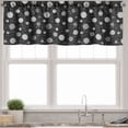 thumbnail image 3 of Ambesonne Retro Valance & Curtain, Scattered Circles Dots Art, 55"x45", Dark Night Blue and Pale Grey, 3 of 7