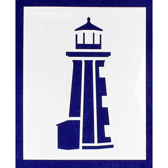 Lighthouse Stencil Mylar 1 Piece of 14 Mil 12" X 15" - Painting/Crafts/Templates