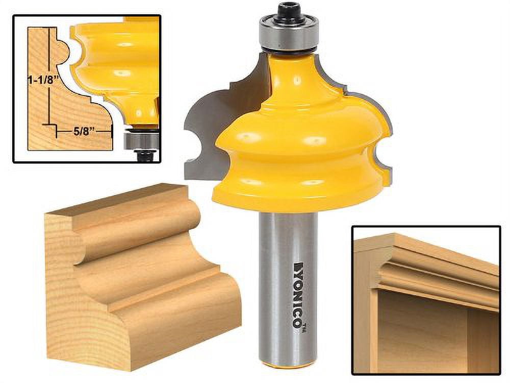 Yonico Classical & Bead Moulding & Edging Router Bit - 1/2" Shank - 16127