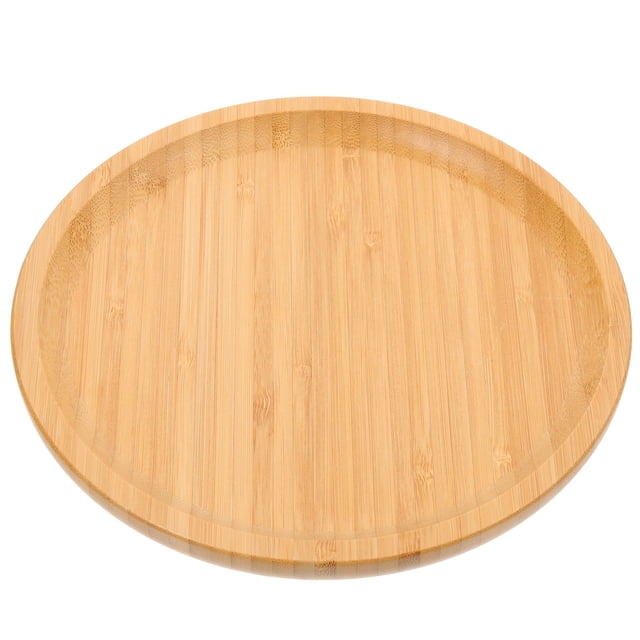 Bamboo Bread Plate Desktop Storage Tray Bamboo Snack Plate Dried Fruit Plate Bamboo Serving Tray