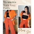 thumbnail image 4 of CASSIE LIZ Plus Size Pants 3X Womens Orange Lounge Yoga Pants Knit Palazzo Summer Athletic Pants Casual Workout Wide Leg Pants Fashion Loose Fit Drawstring Exercise Pants with Pocket 3XL 22W 24W, 4 of 7