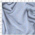 thumbnail image 4 of Soimoi Blue polyester Crepe Fabric Wreath & Bird Print Fabric by the Yard 42 Inch Wide, 4 of 5