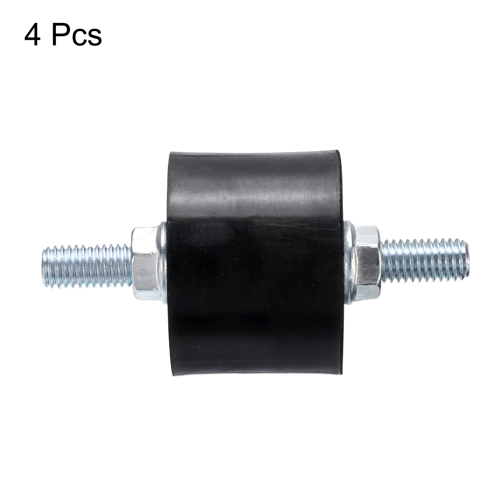 4pcs M8x23mm Thread Studs Rubber Shock Zinc Plated 40x30mm Male 8pcs M8 Lock Nuts