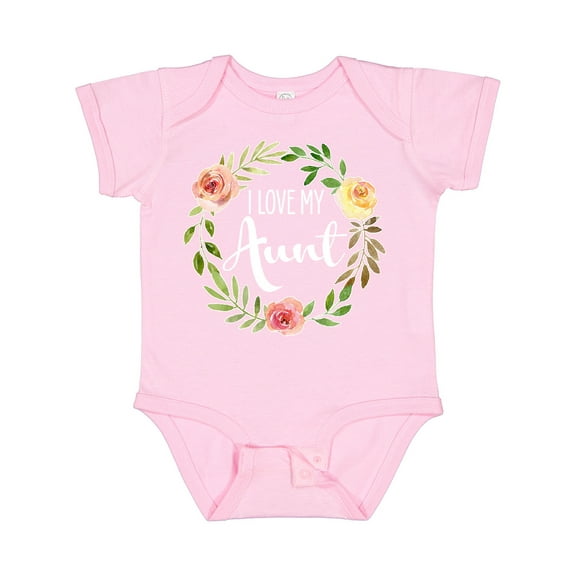 Inktastic I Love My Aunt Flower Circle Boys or Girls Baby Bodysuit