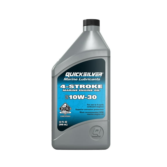 Quicksilver 10W-30 4-Stroke Marine Engine Oil, 1 Quart