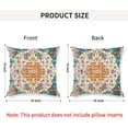 thumbnail image 3 of Boho Green Throw Pillow Covers 16x16 inch Set of 2, Rust Coral Floral Persian Carpet Double Sided Pattern Soft Plush Cushion Cover for Couch Sofa Bed Decorative, Only Pillowcase (No Insert), 3 of 6