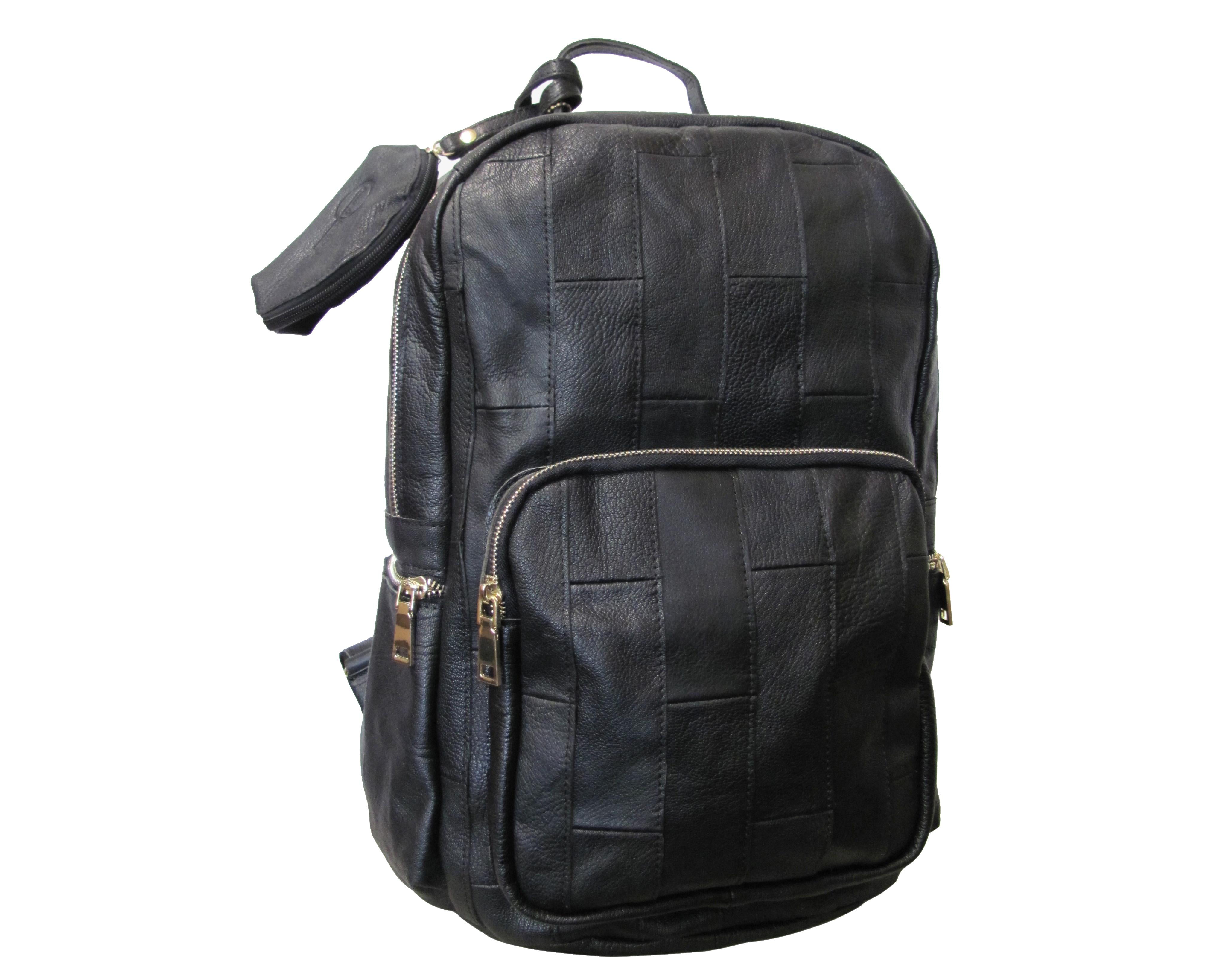 Amerileather Xanadu Black Leather Backpack 