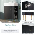 thumbnail image 3 of 21.6-inch black bathroom cabinet, stylish and practical design, combination cabinet, bathroom storage cabinet, storage cabinet with ample storage space, single ceramic sink,, 3 of 9