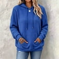 thumbnail image 4 of Trikvn Women's Quilted Pullover Hoodies Drawstring Sweatshirts with Kangaroo Pocket Long Sleeve Textured Casual Fall Tops Athletic Wear, 4 of 5