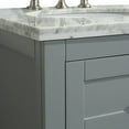 thumbnail image 2 of Eviva New York 24" Gray Bathroom Vanity, with White Marble Carrara Counter-Top, 2 of 3